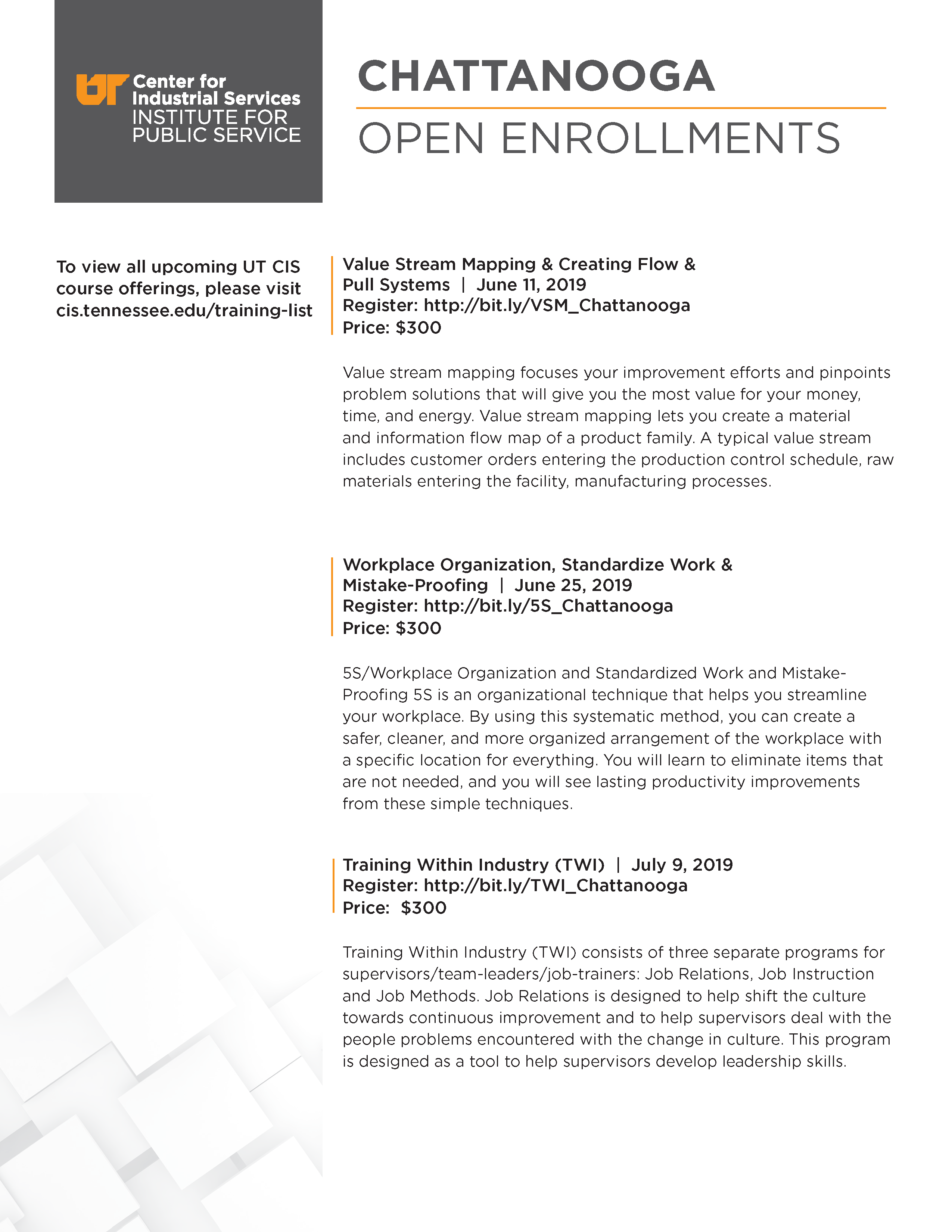 Open Enrollment Chattanooga UT CIS 